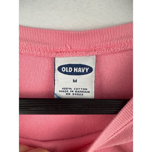 Old Navy Pink Cotton Crew Neck T-Shirt Medium - Picture 4 of 4